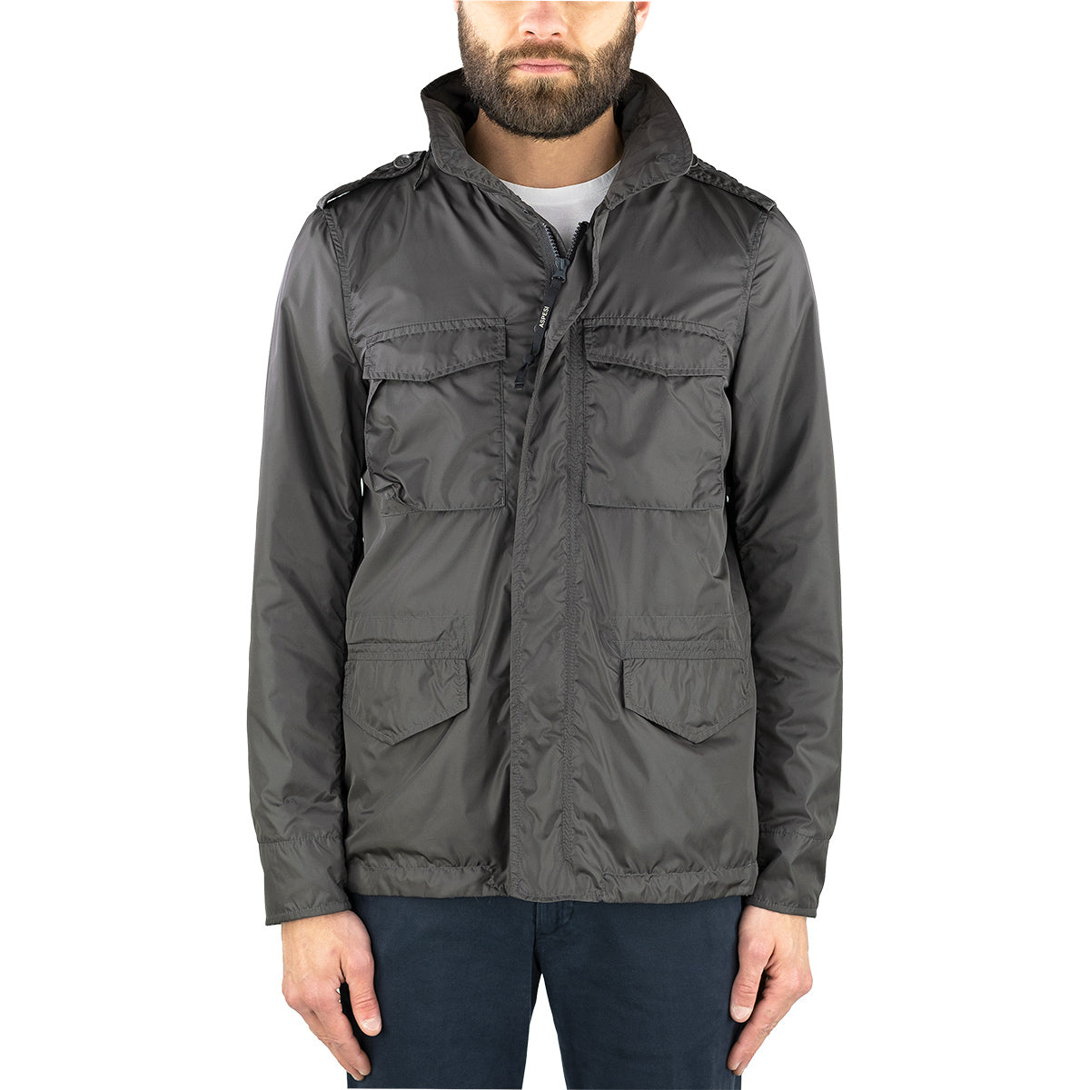 Field Jacket ASPESI Minifield Vento in Nylon Grigio Asfalto