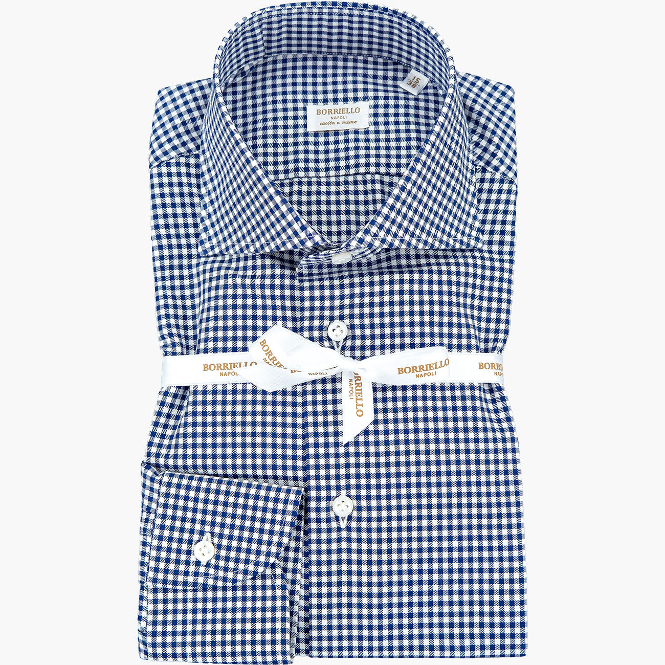 Camicia BORRIELLO Quadretto Bianco Blu