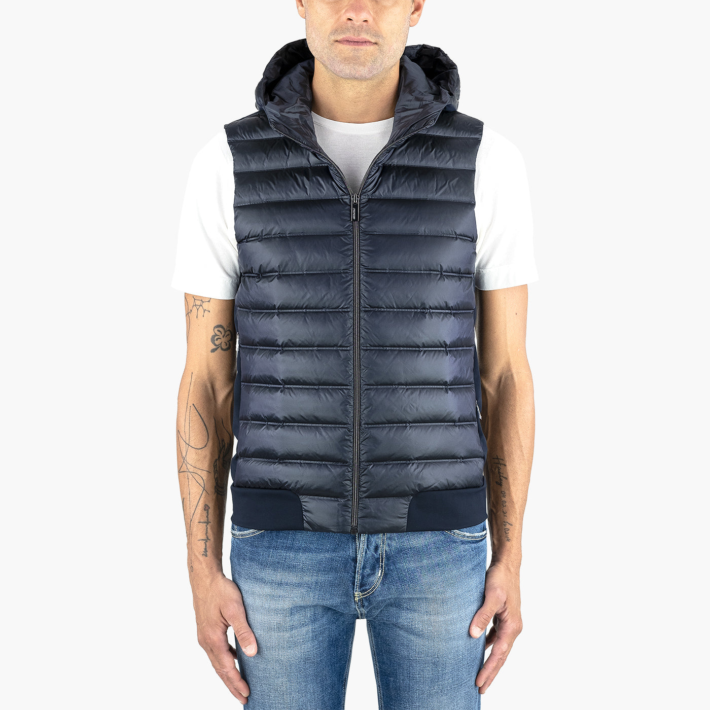 Gilet RRD Winter Duck Hood Soft Jkt Blue Black 25