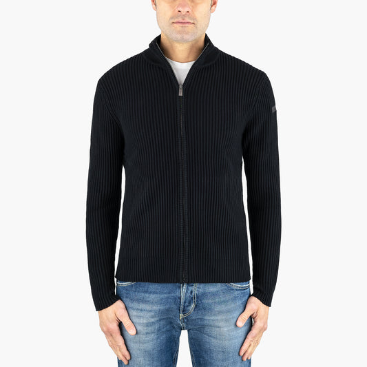 Maglia RRD Cotton 7 Full Zip Knit Nera