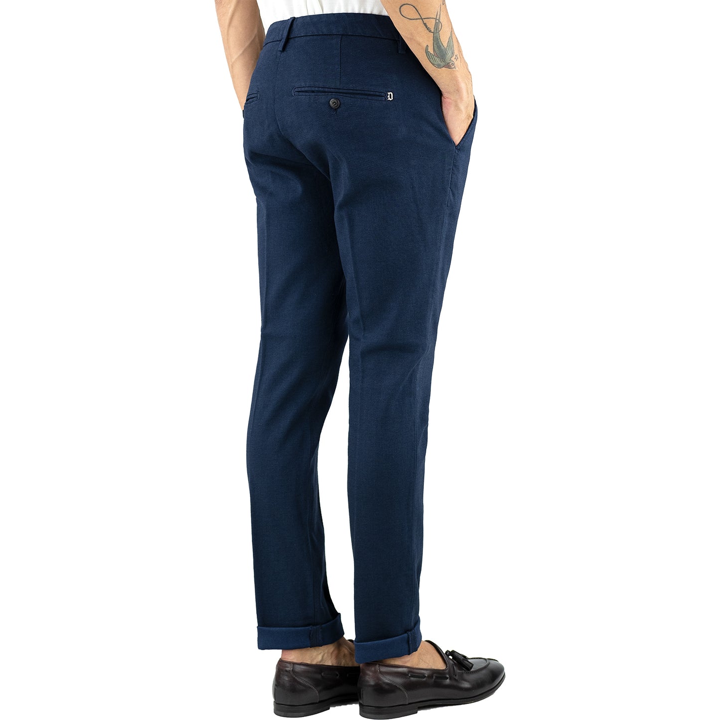 Pantalone DONDUP Gaubert UP235 in Cotone Canvas Stretch Blu