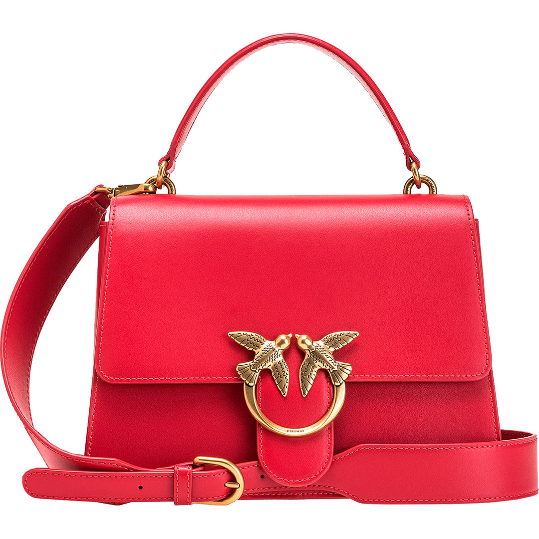 Borsa PINKO Love One Top Handle Classic Light Rosso Granato