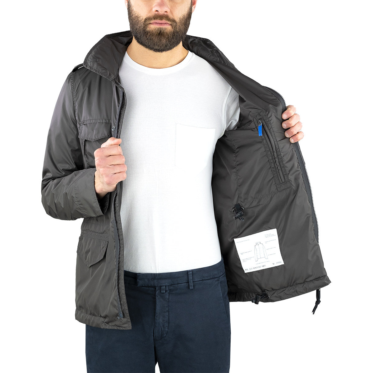 Field Jacket ASPESI Minifield Vento in Nylon Grigio Asfalto