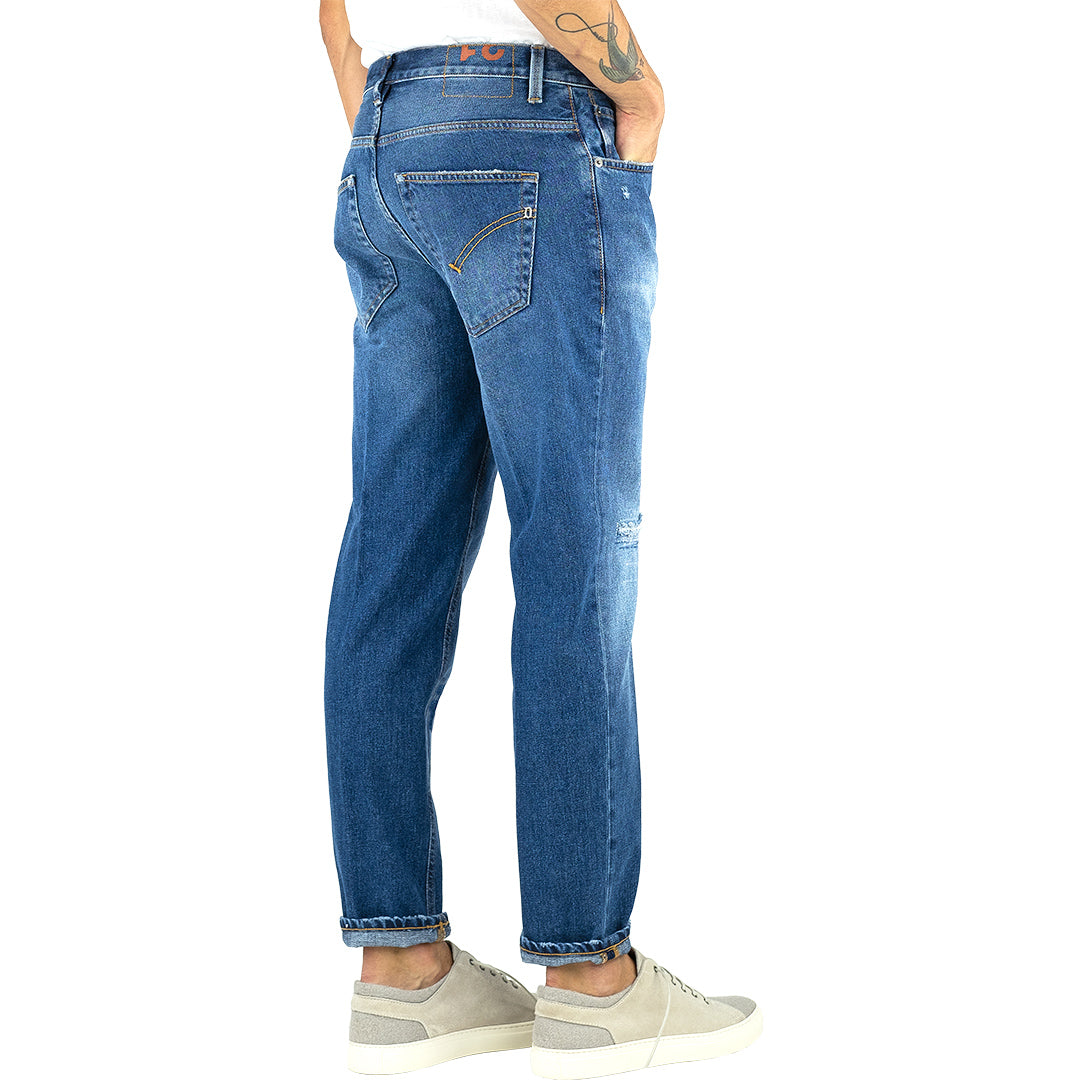 Jeans DONDUP Brighton UP434 in Denim Organico Lavaggio Medio